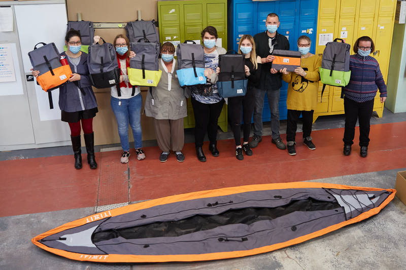 LA VIRGULE opts for upcycling and turns kayaks into bagpacks